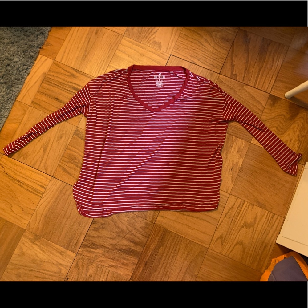 Striped Long Sleeve American Eagle Shirt